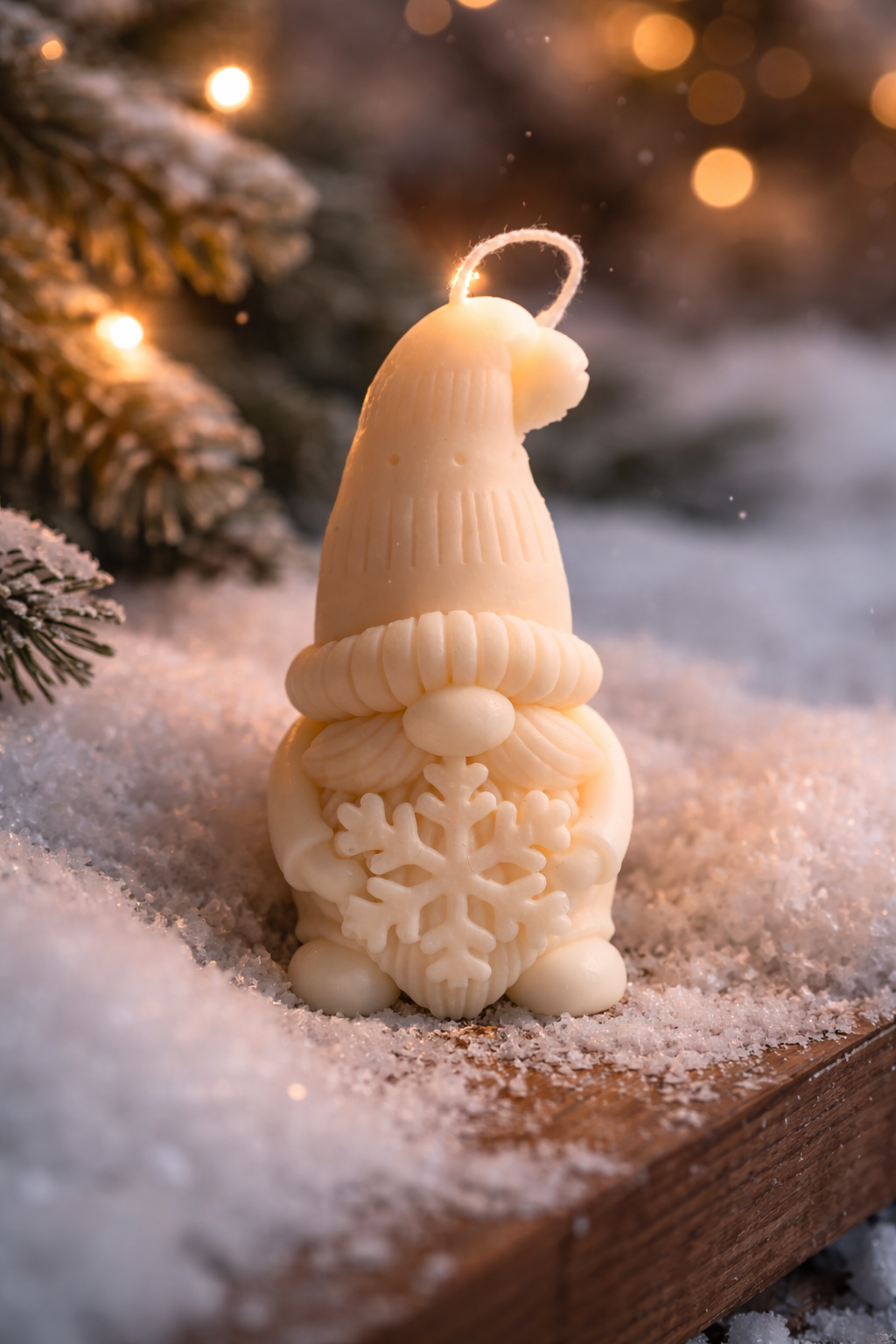 Kabouter met sneeuwvlok